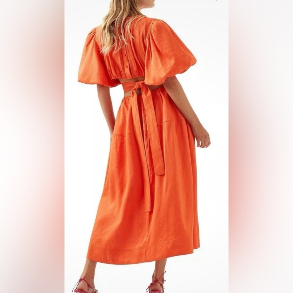 Aje Dress with Puff Sleeves NWT size 4 - Picture 3 of 7